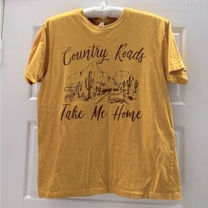 Star Tee Yellow Shirt, sz med